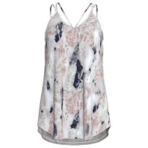 Lularoe Daniella Cross Back Camisole silky Tank Top Womens Medium Tie Dye V-neck